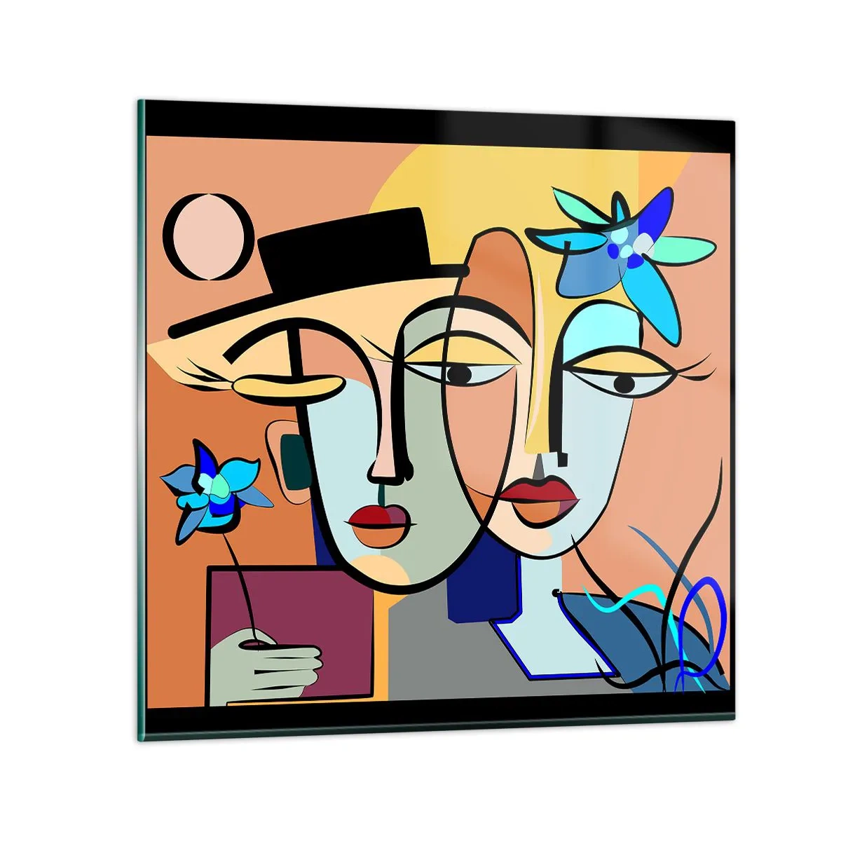 Obraz na skle - Picassovo randez vous - 30x30 cm