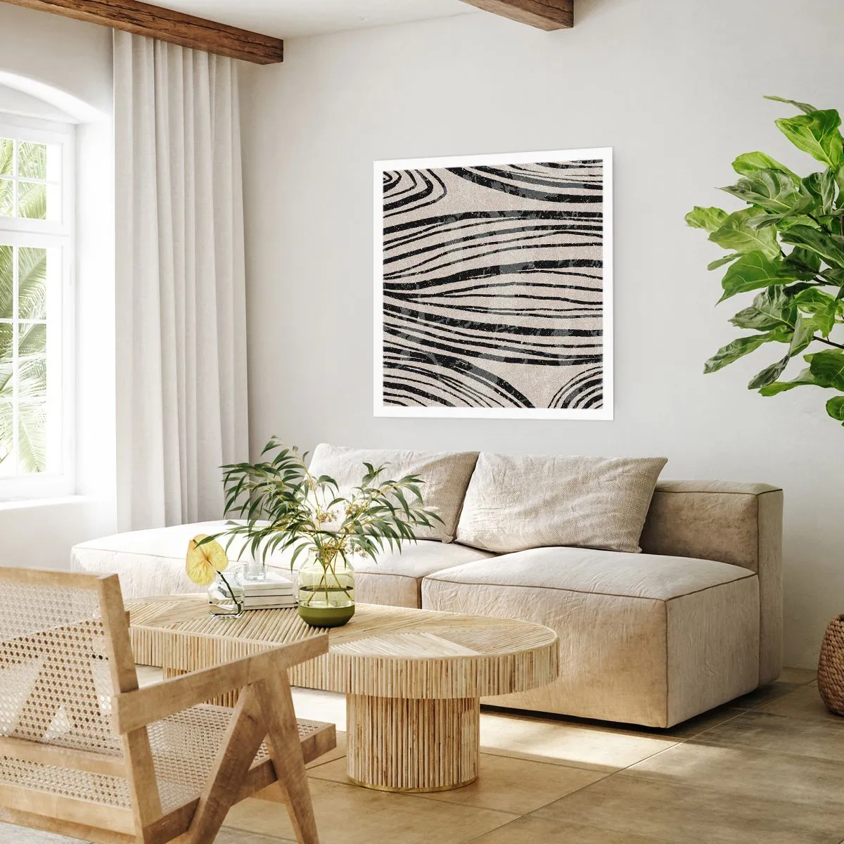 Plakát - Močál s liniemi - 40x40 cm