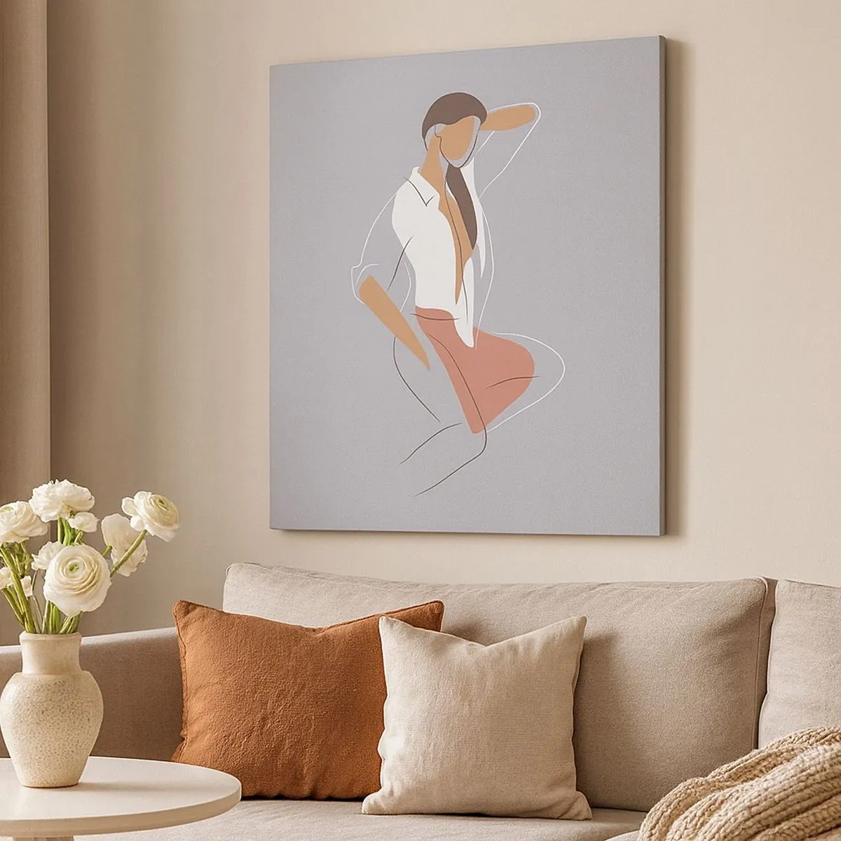 Obraz na plátně - Obrys půvabu - 30x30 cm