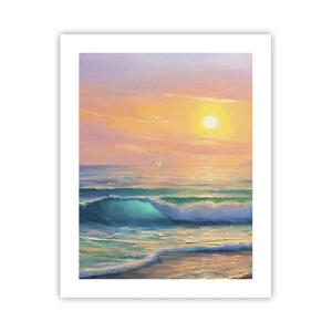 Plakát - Tyrkysová píseň vln - 40x50 cm