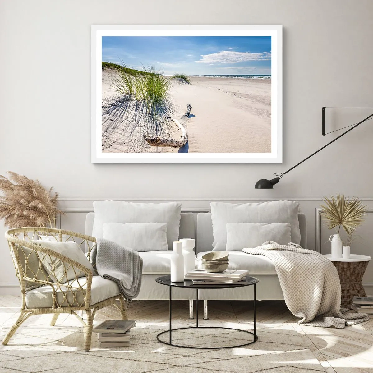 Plakát v bílém rámu - Nejkrásnější? Baltská - 100x70 cm