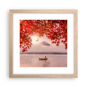 Plakát v rámu světlý dub - V japonském stylu - 30x30 cm