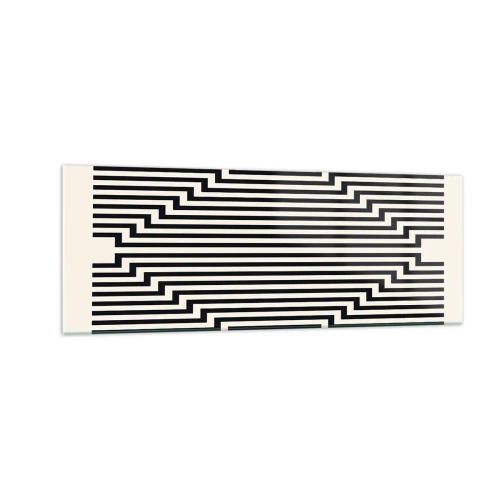 Obraz na skle - Geometrická iluze - 140x50 cm