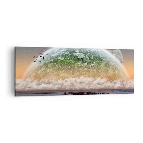 Obraz na plátně - A svět se vynořil z vody - 140x50 cm