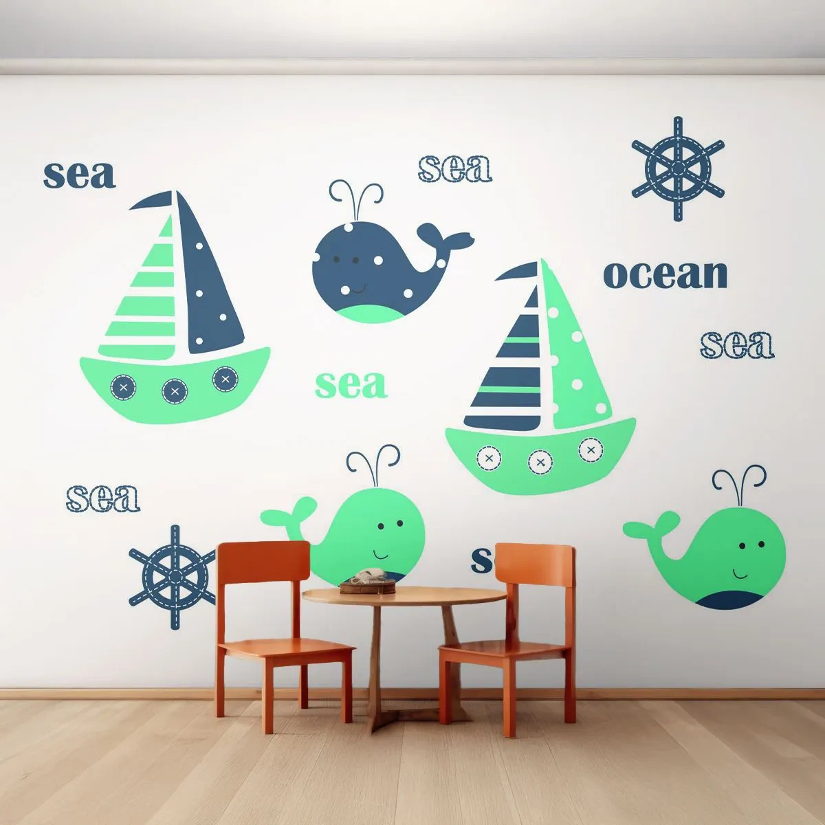 Fototapeta Premium Canvas - Přes moře a oceány - Pro děti, Námořní, Plachetnice - 250x175 cm