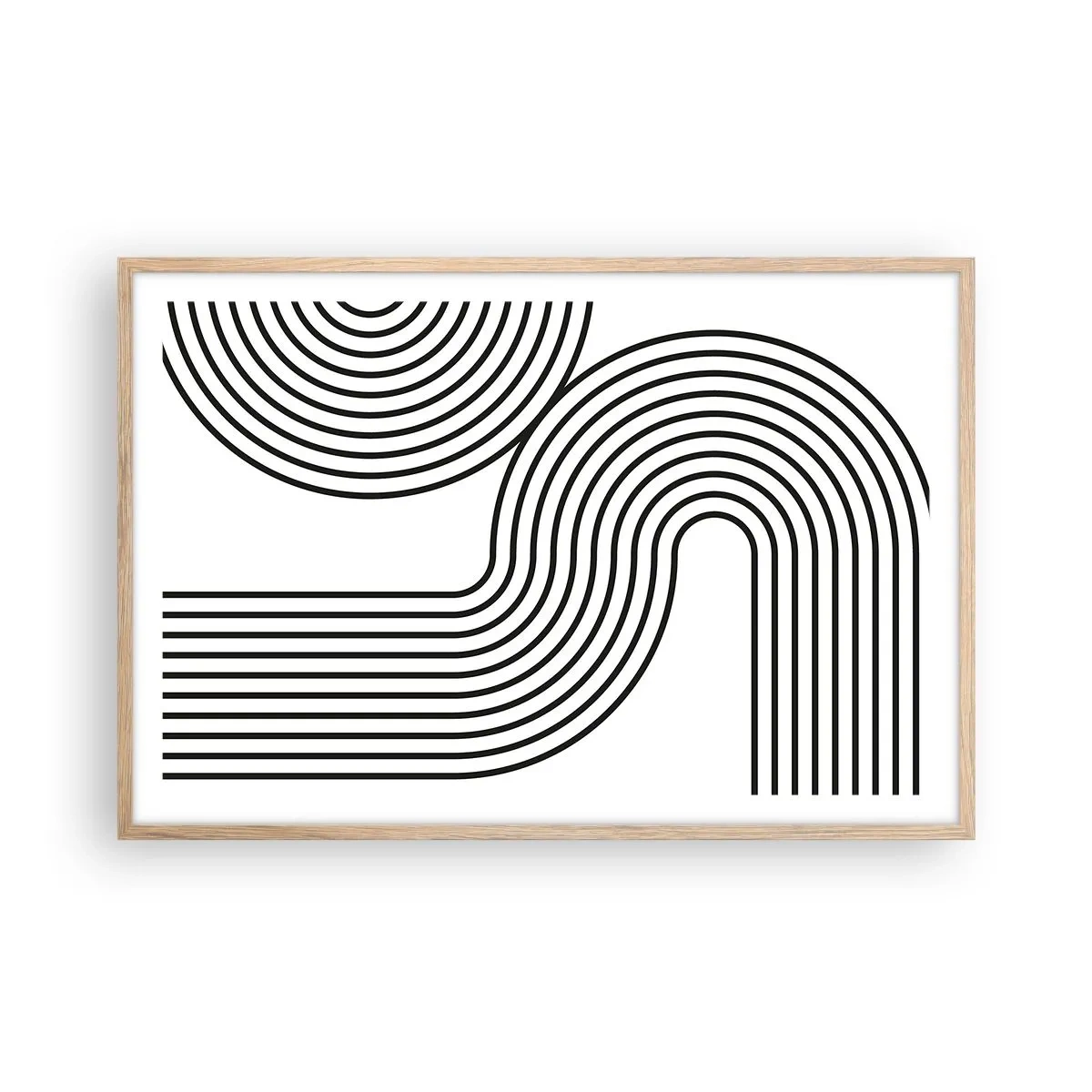 Plakát v rámu světlý dub - V zatáčce - 91x61 cm