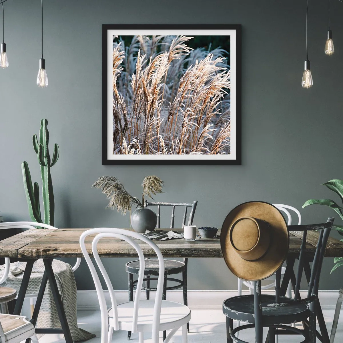 Plakát v černém rámu - Mrazem pokryté - 60x60 cm