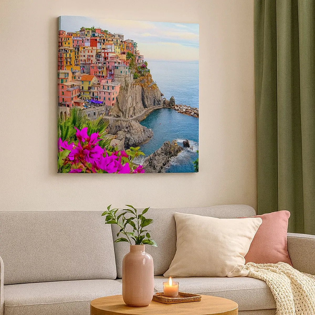 Obraz na plátně - Usměvavé město - 30x30 cm