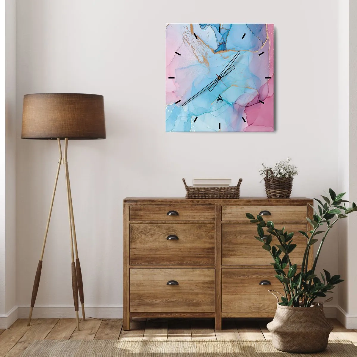 Nástěnné hodiny - Setkávání a prolínání - 40x40 cm