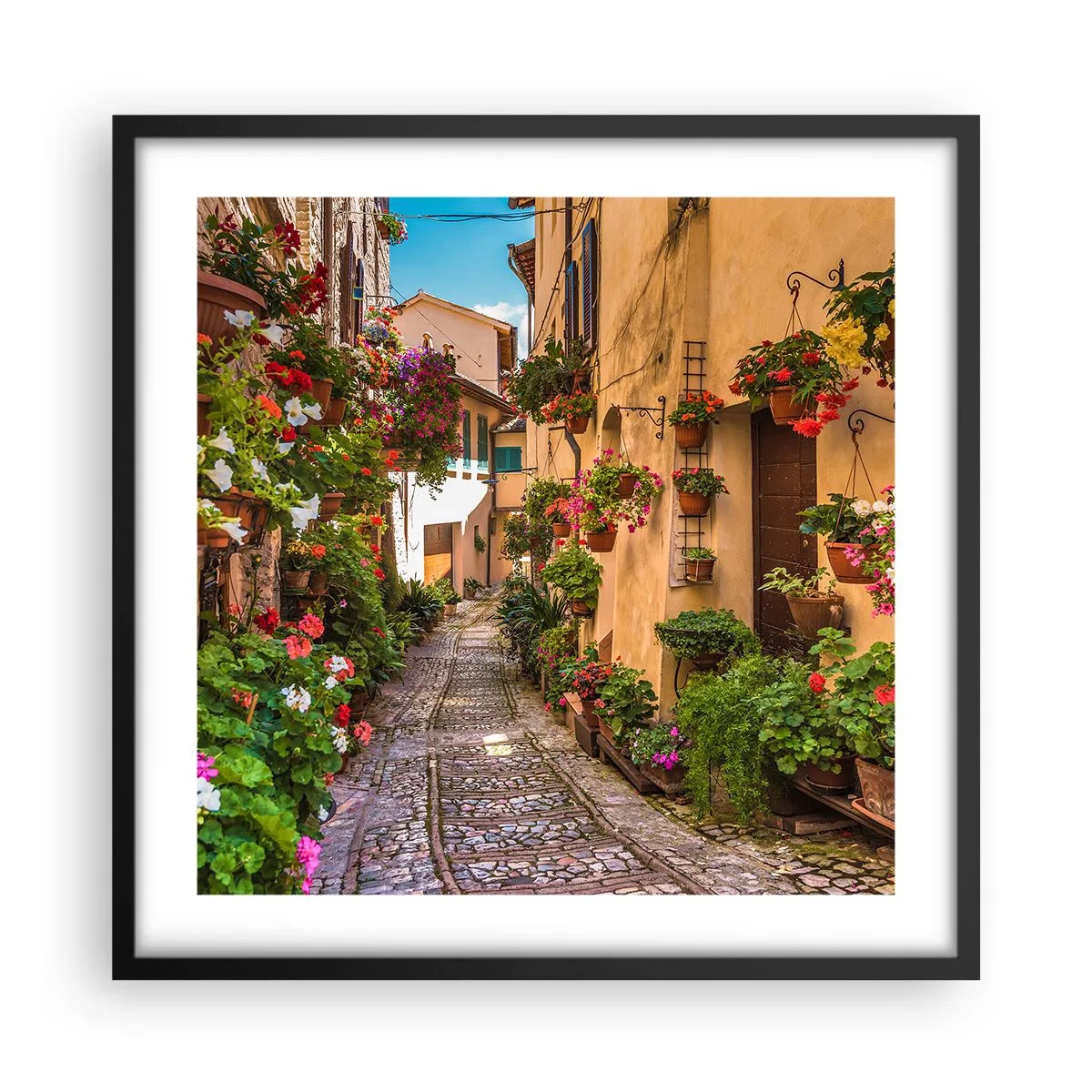 Plakát v černém rámu - Italské zákoutí - 50x50 cm