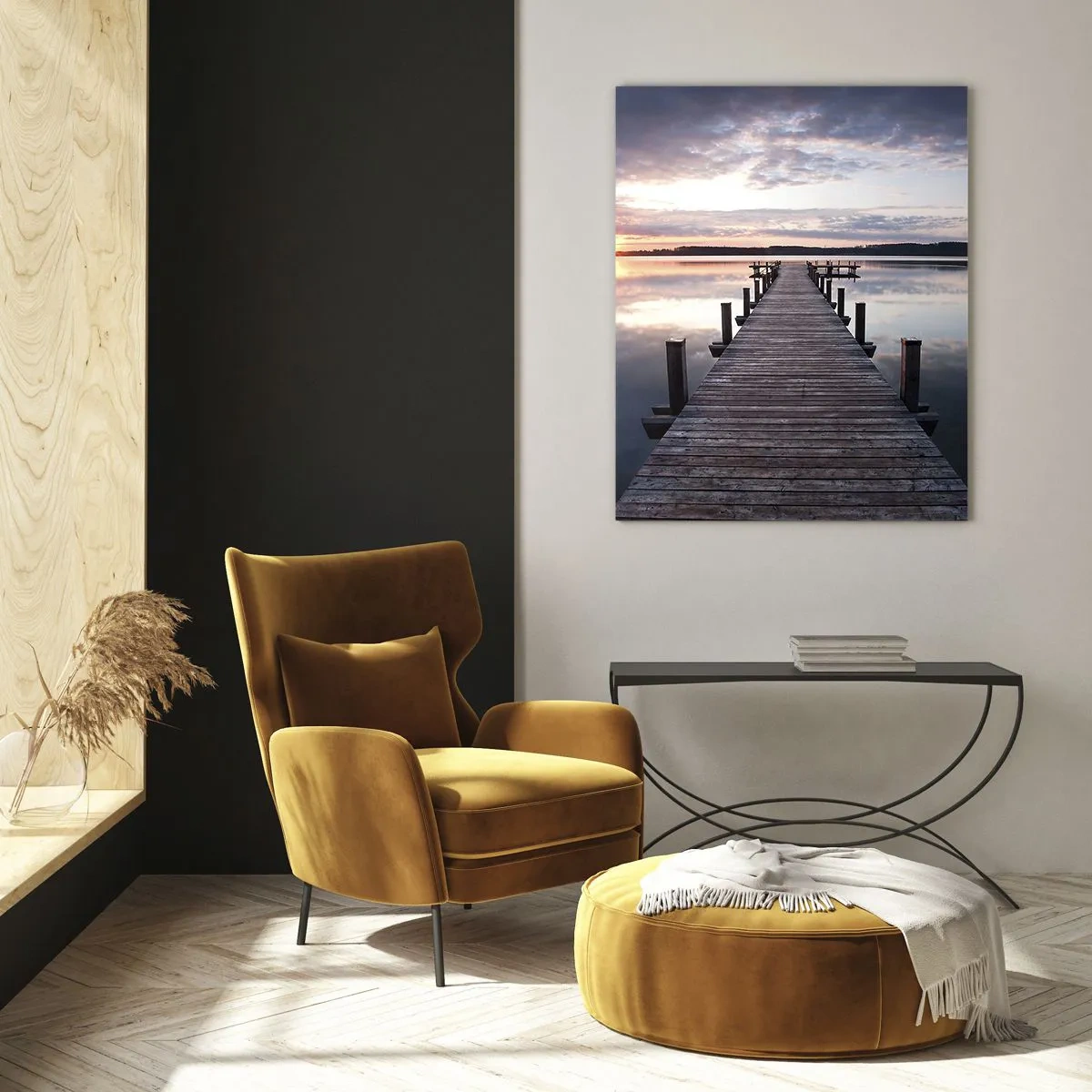 Obraz na skle - Tichá hranice mezi dnem a nocí - 50x70 cm