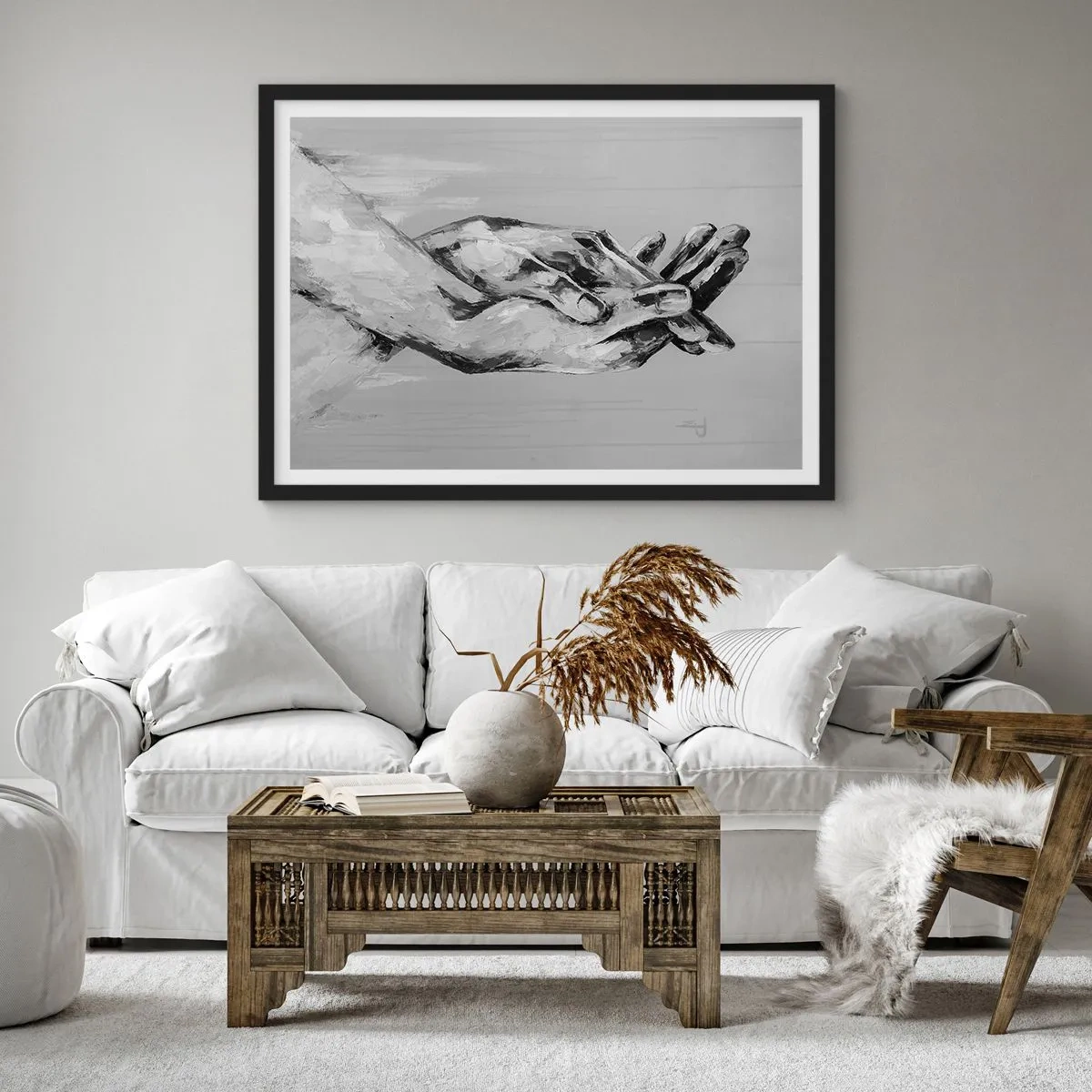 Plakát v černém rámu - Začátek… - 40x30 cm