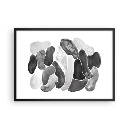 Plakát v černém rámu - Kamenitá abstrakce - 70x50 cm