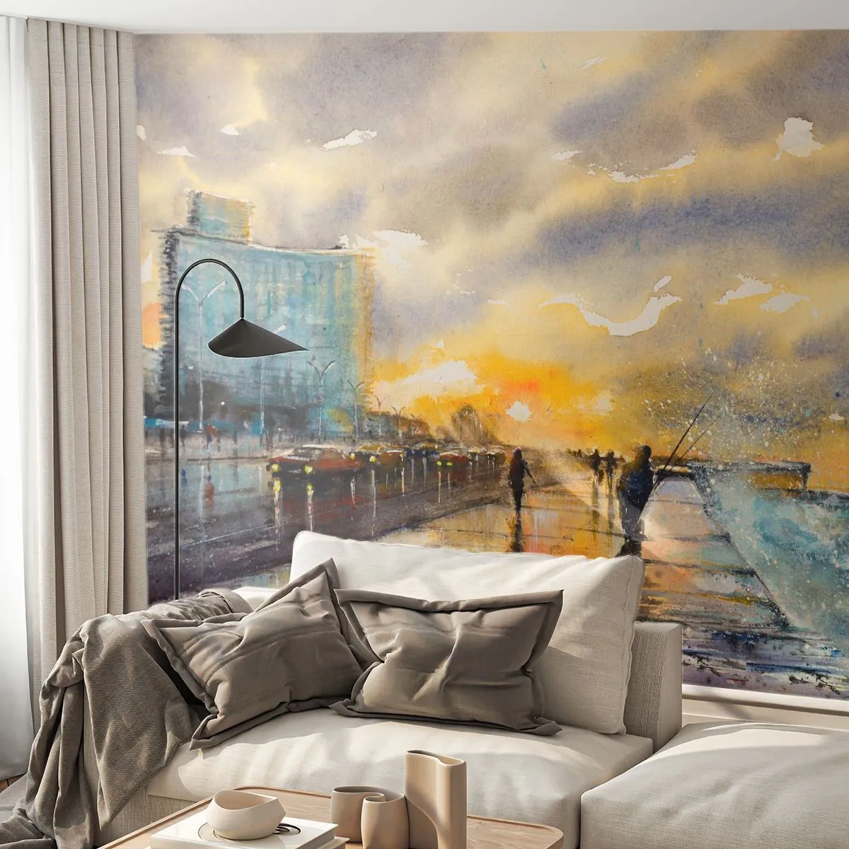 Fototapeta na míru Samolepicí Deluxe Sticker - Život na pobřeží - Krajina, Kus, Západ slunce