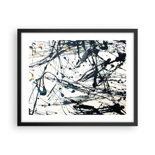 Plakát v černém rámu - Expresionistická abstrakce - 50x40 cm