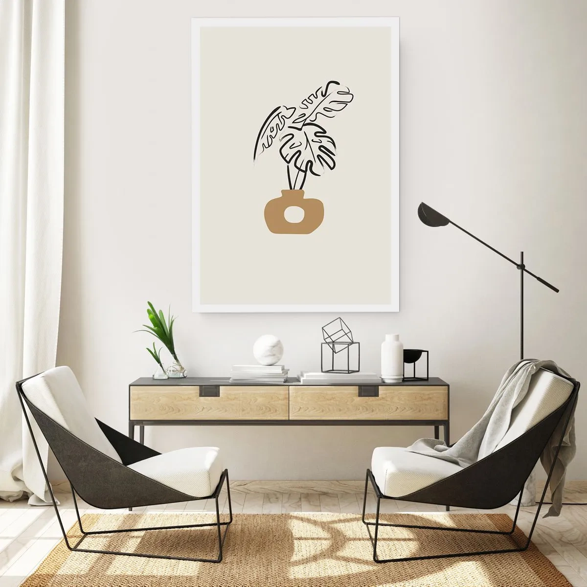 Plakát - Monstera – ozdoba pro domácnost - 30x40 cm