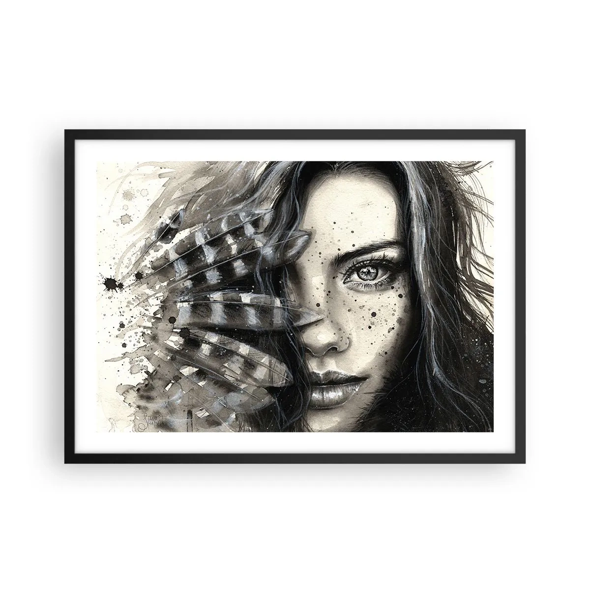 Plakát v černém rámu - Divoká krása - 70x50 cm