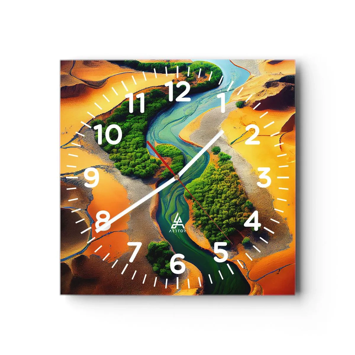 Nástěnné hodiny - Životodárná řeka - 40x40 cm