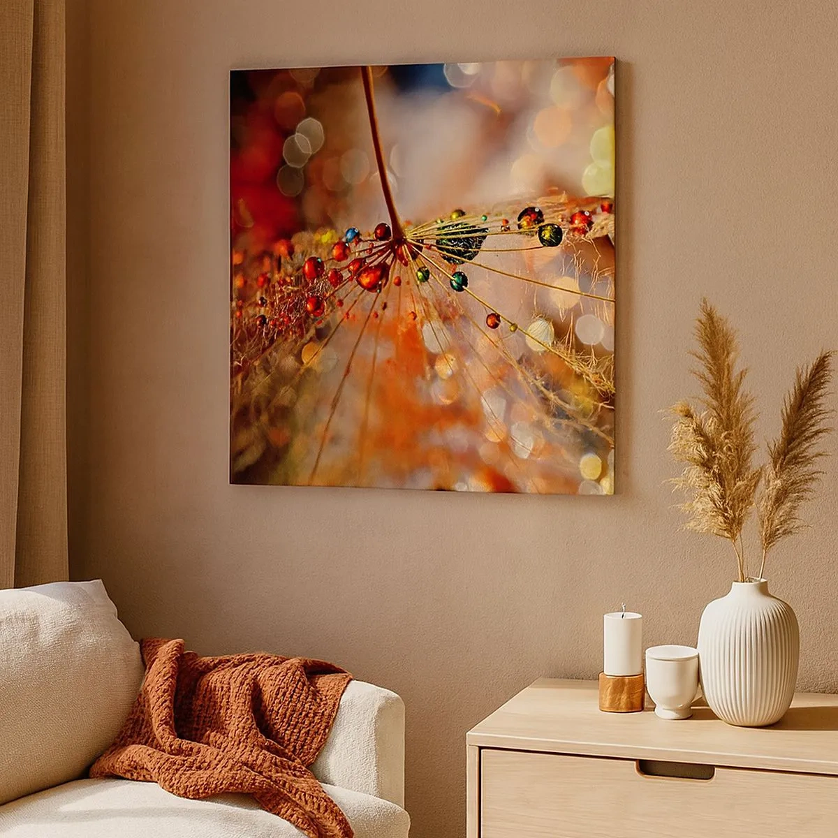 Obraz na plátně - Navlečeno na pavučinu - 30x30 cm