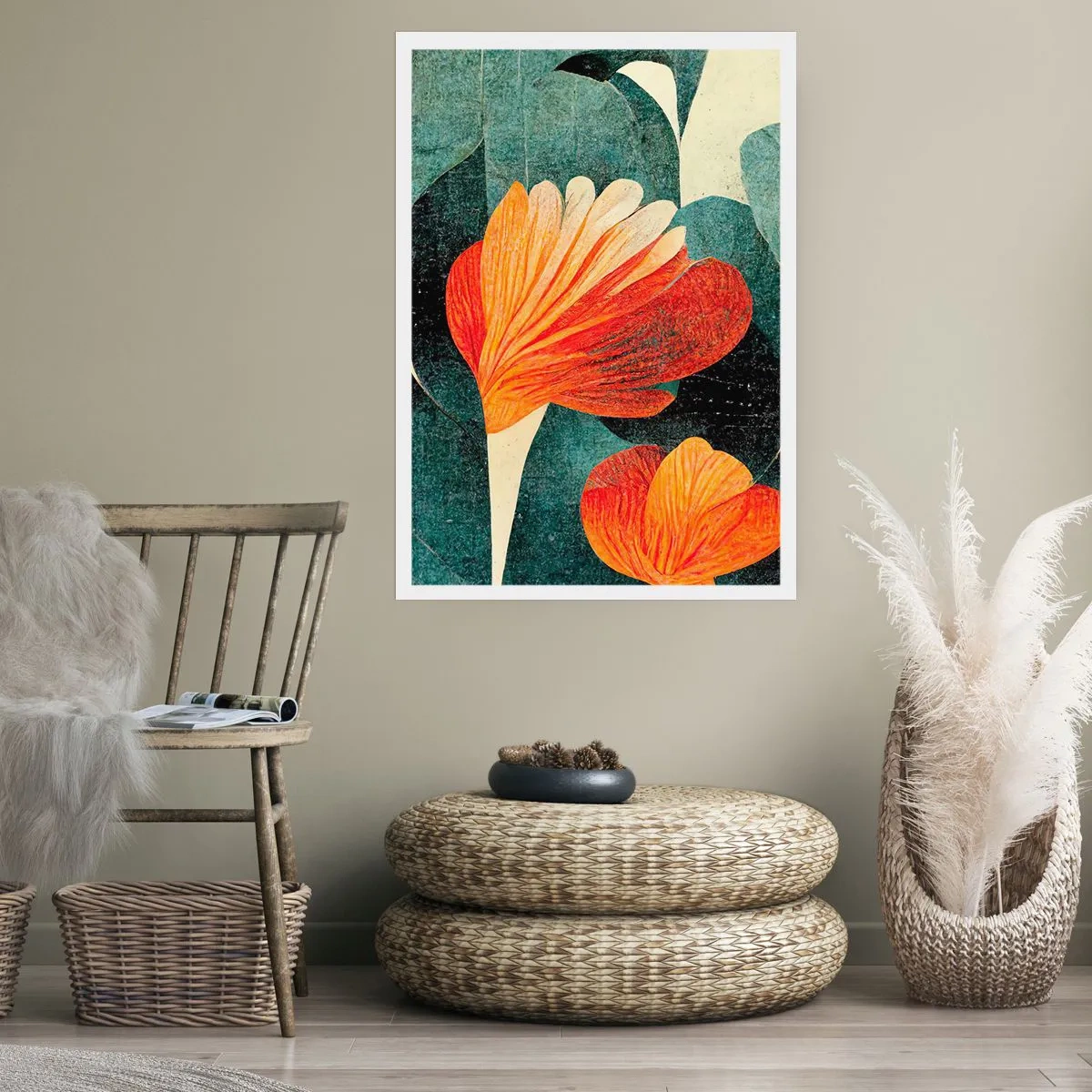 Plakát - Tropické horko a chlad zeleně - 70x100 cm