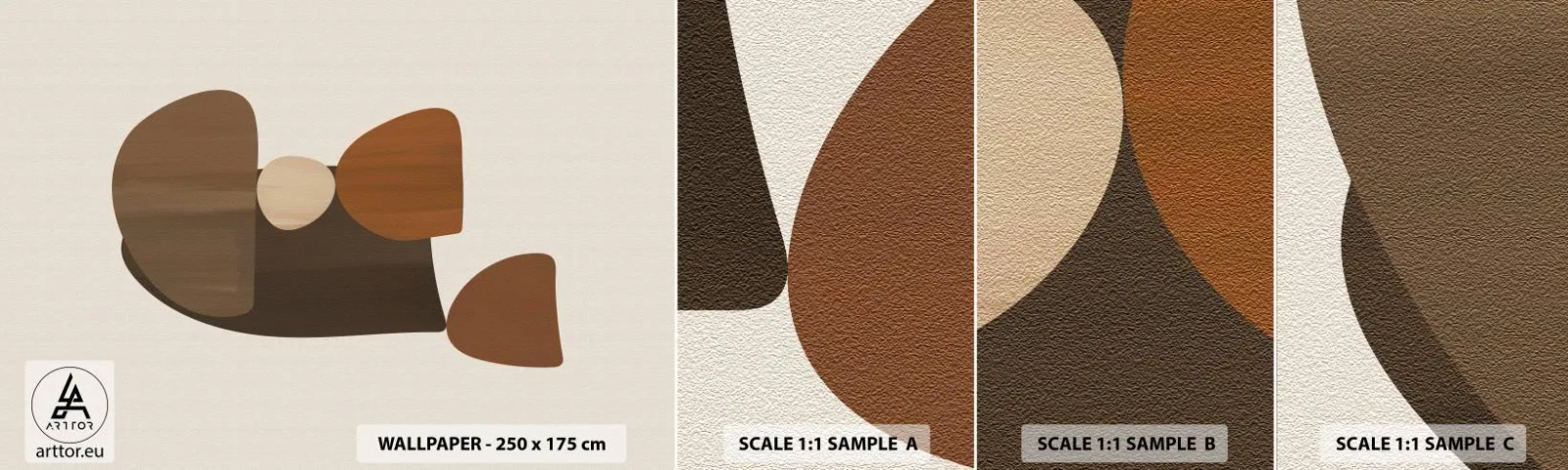 Fototapeta Vzorek Standard Eco - Bronzová kompozice - Abstrakce, Kus, Moderní umění - 100x30 cm