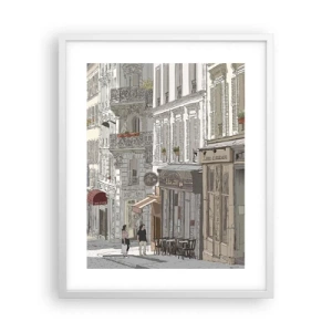 Plakát v bílém rámu - Městské radosti - 40x50 cm