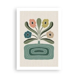 Plakát - Symetrická kytice - 50x70 cm