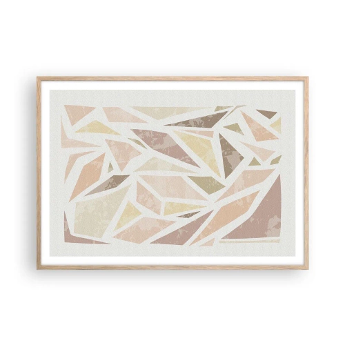 Plakát v rámu světlý dub - Kompozice: vitráž - 100x70 cm