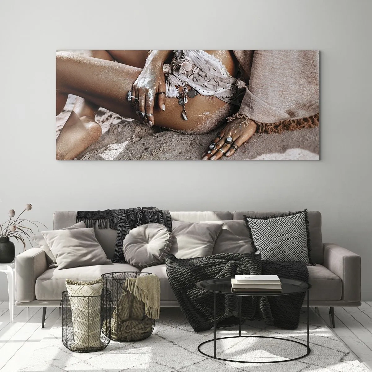 Obraz na skle - Vyplavena na břeh? - 120x50 cm