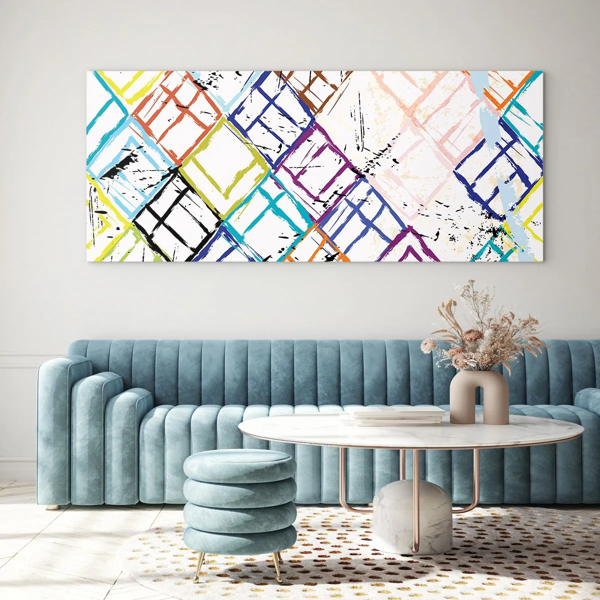 Obraz na skle - Buňky k pronájmu - 120x50 cm