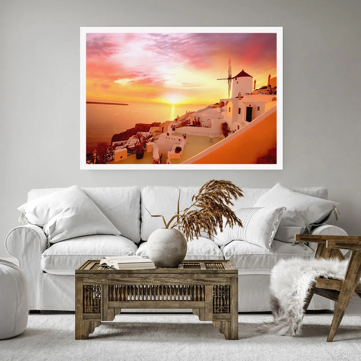 Plakát - Rozplynout se v bílé a zlaté - 100x70 cm