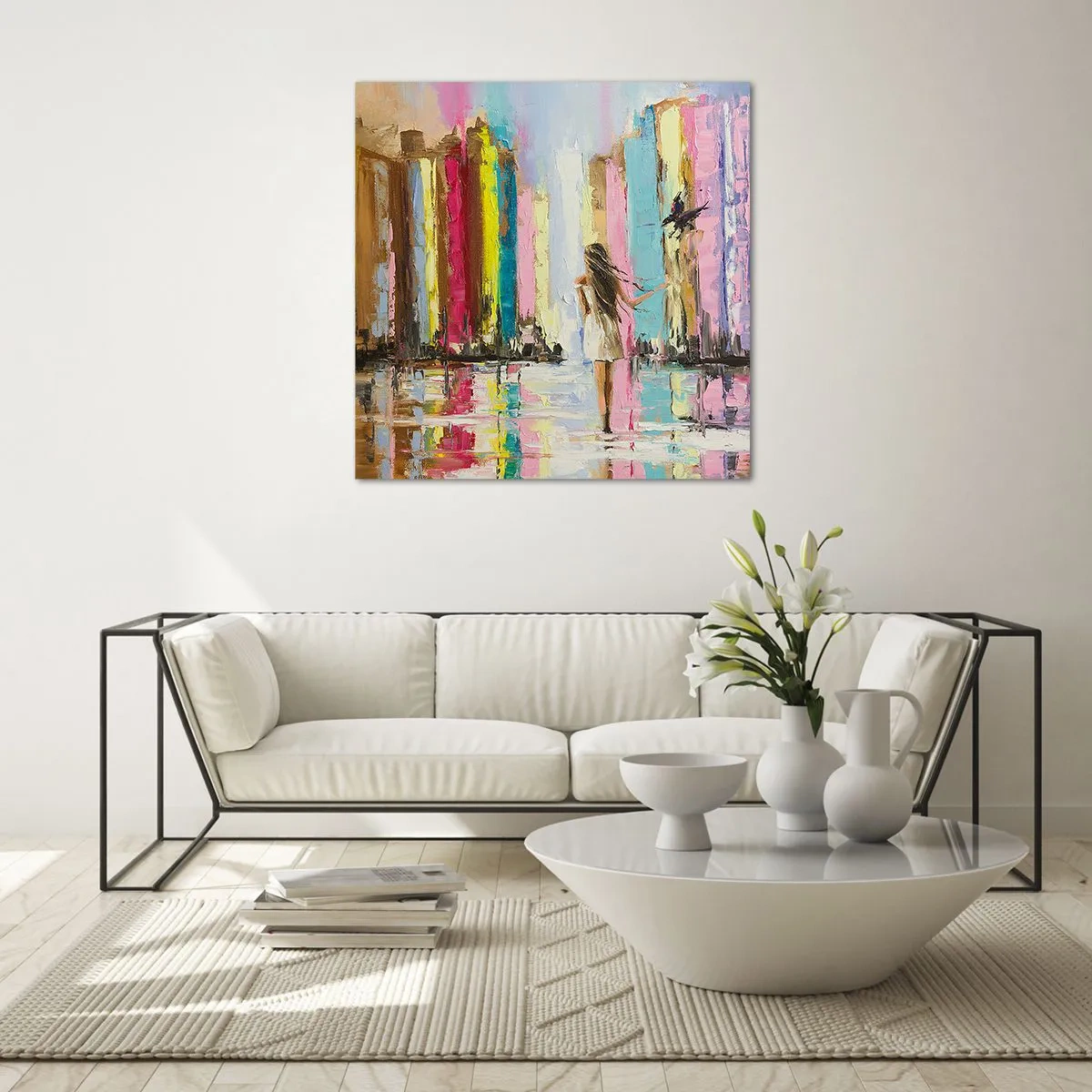 Obraz na skle - Pojď se mnou - 30x30 cm