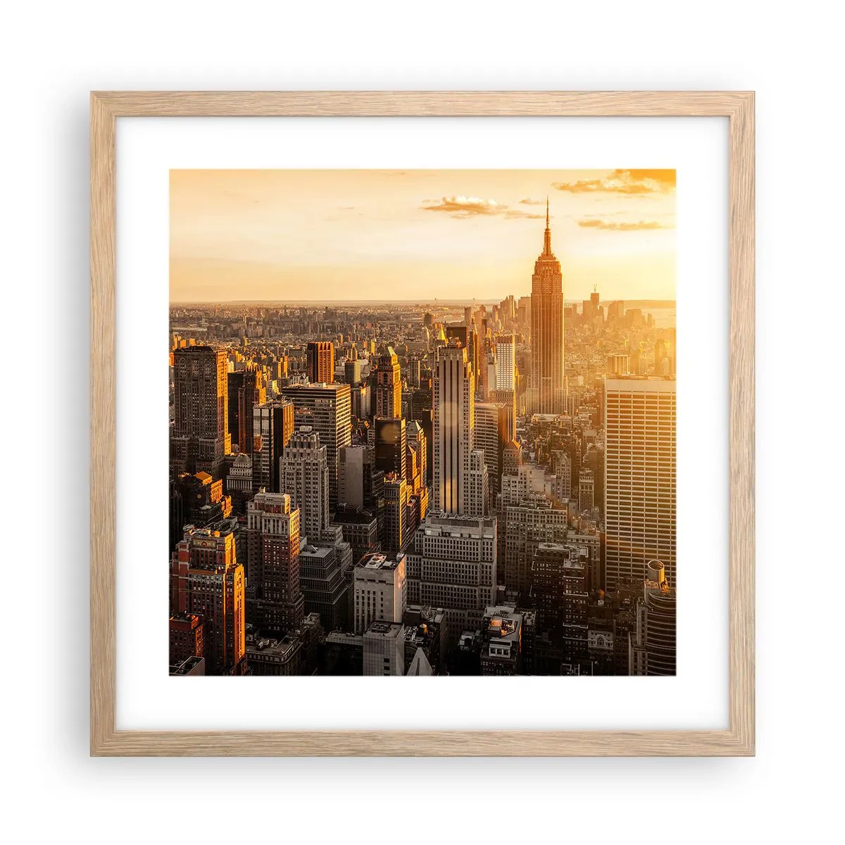 Plakát v rámu světlý dub - Růst na slunci - 40x40 cm