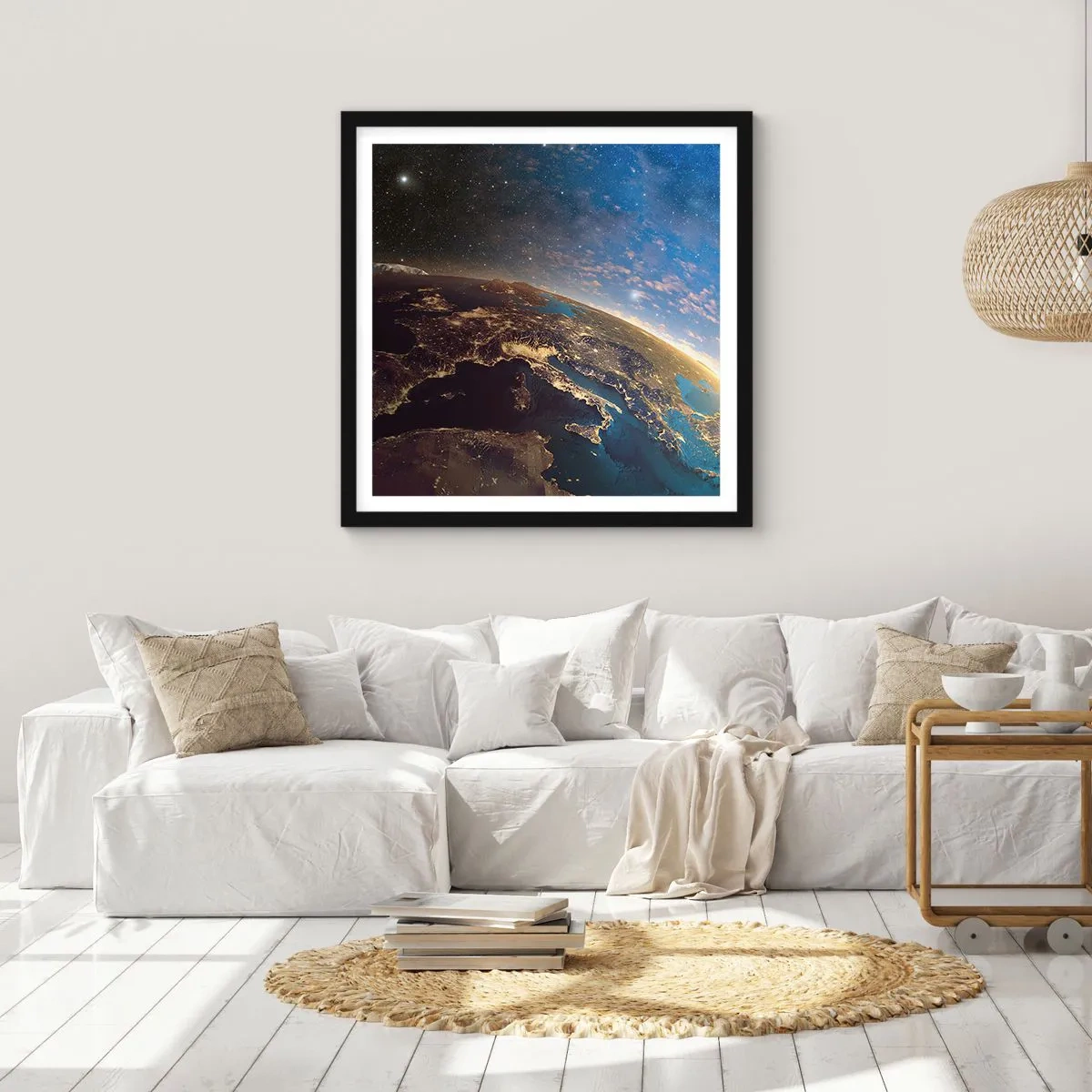 Plakát v černém rámu - Podívejme se na sebe s odstupem - 40x40 cm