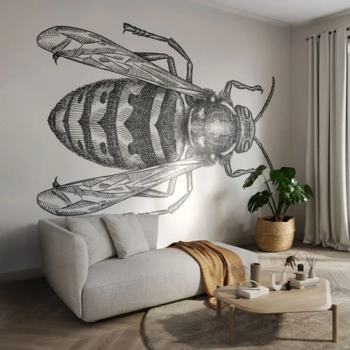 Fototapeta Premium Canvas - Z hmyzí planety - Vosa, Hmyz, Minimalistický - 350x256 cm