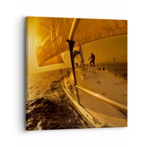 Obraz na plátně - Zlatý večer po vícebarevném dni - 30x30 cm