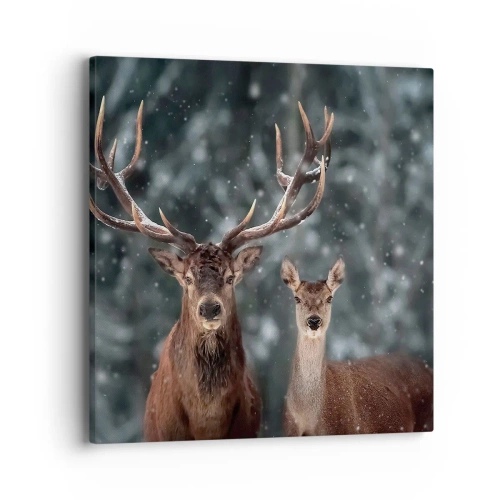 Obraz na plátně - Pán lesa se svou ženou - 40x40 cm