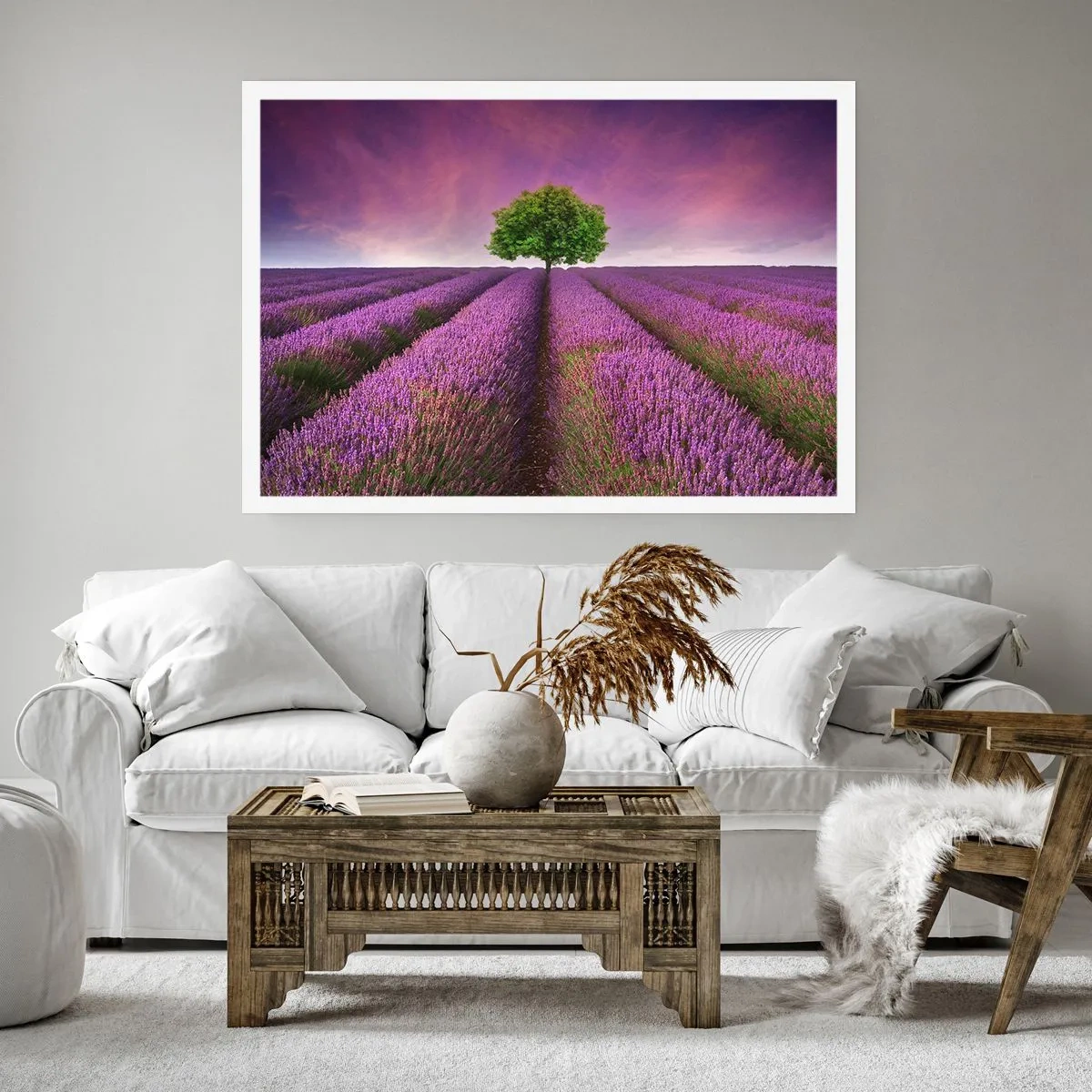 Plakát - Na levandulových polích - 70x50 cm