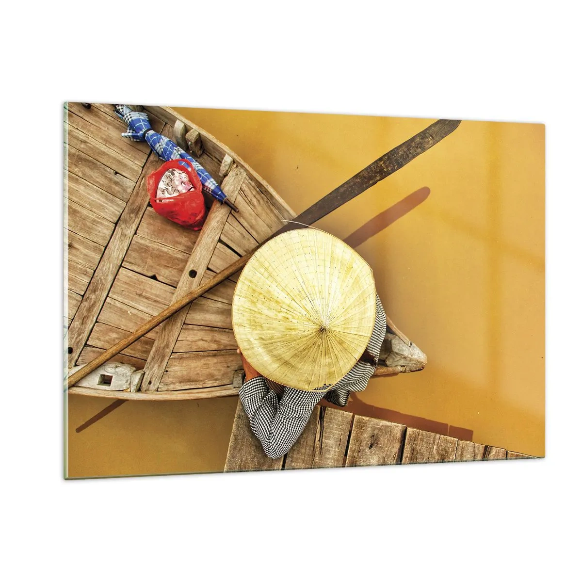 Obraz na skle - Život na žluté řece - 120x80 cm