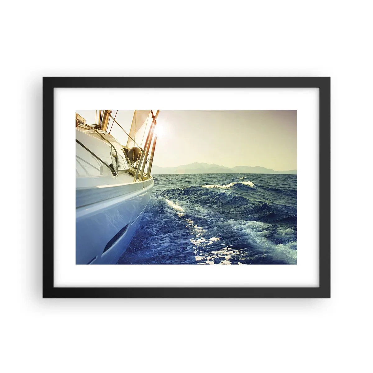 Plakát v černém rámu - Za dobrodružstvím - 40x30 cm