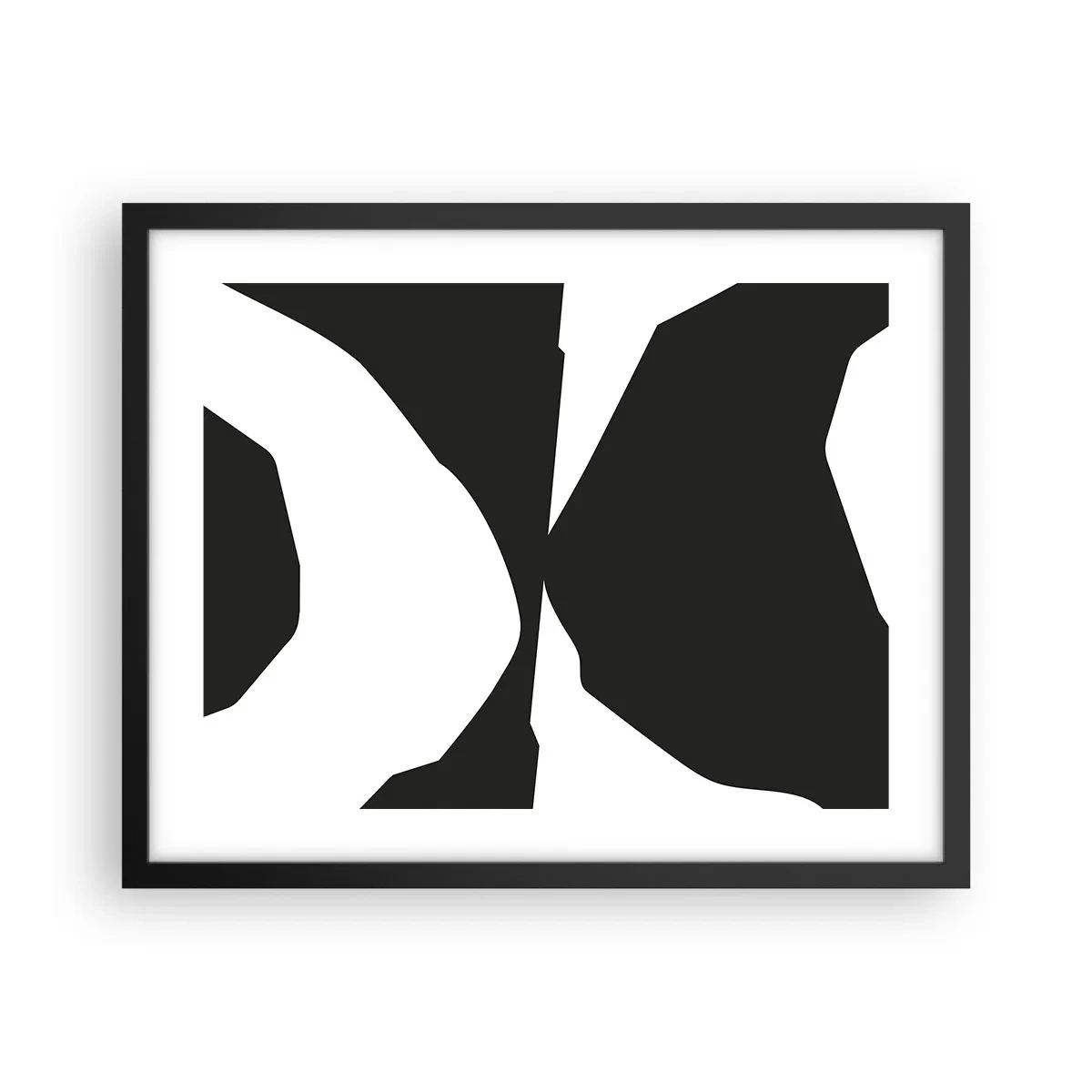 Plakát v černém rámu - Positive-negative - 50x40 cm