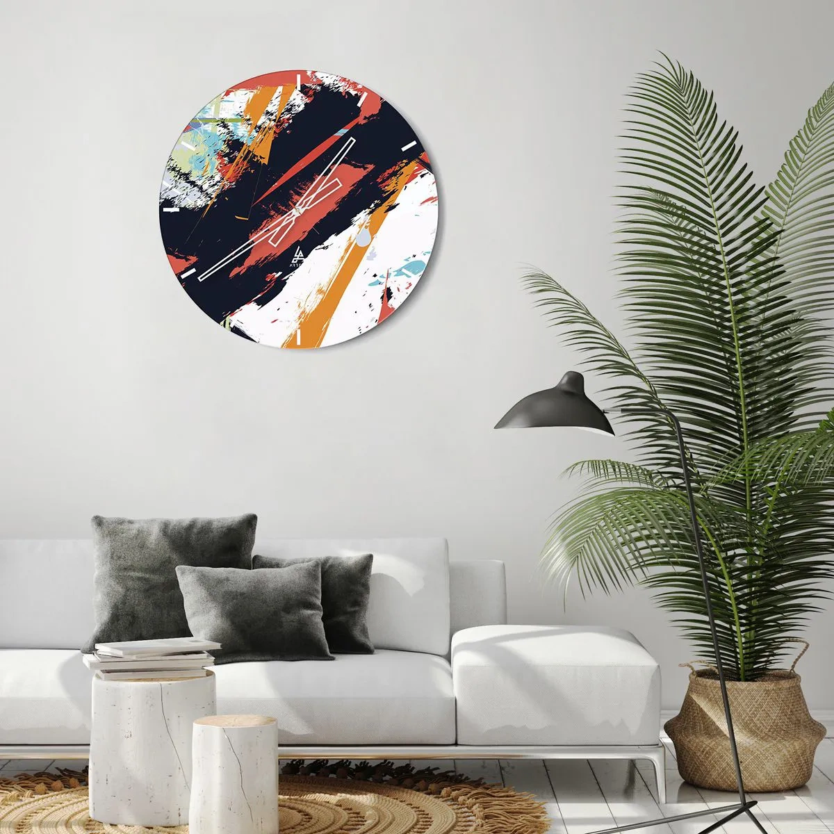 Nástěnné hodiny - Dynamická kompozice - 40x40 cm
