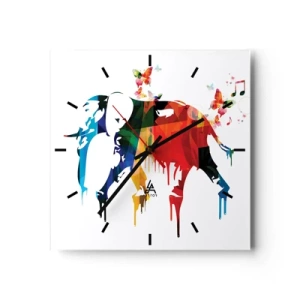 Nástěnné hodiny - Tančit může každý - 30x30 cm