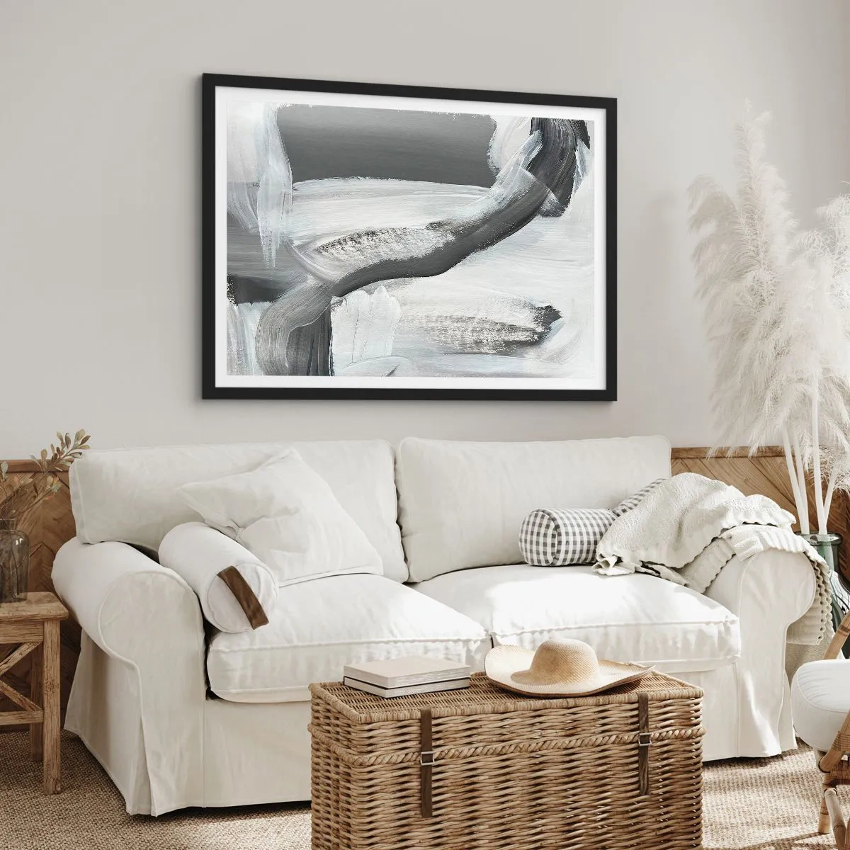 Plakát v černém rámu - Pevným pohybem - 40x30 cm