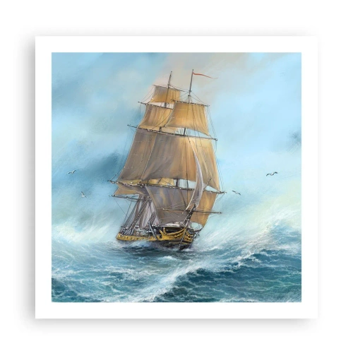 Plakát - Běžící po vlnách - 60x60 cm