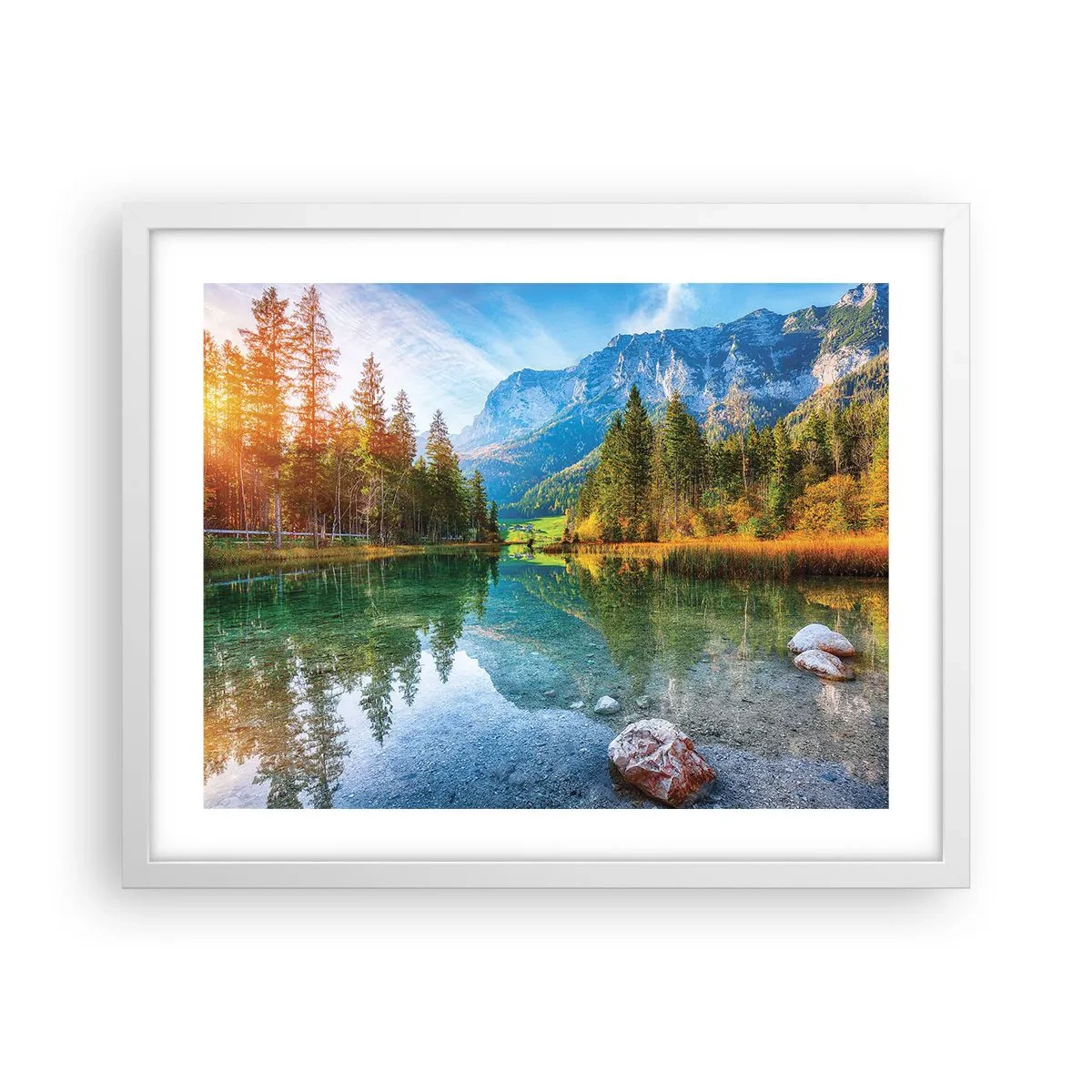 Plakát v bílém rámu - Něžnost podzimu - 50x40 cm