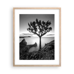 Plakát v rámu světlý dub - Klid až k horizontu - 40x50 cm