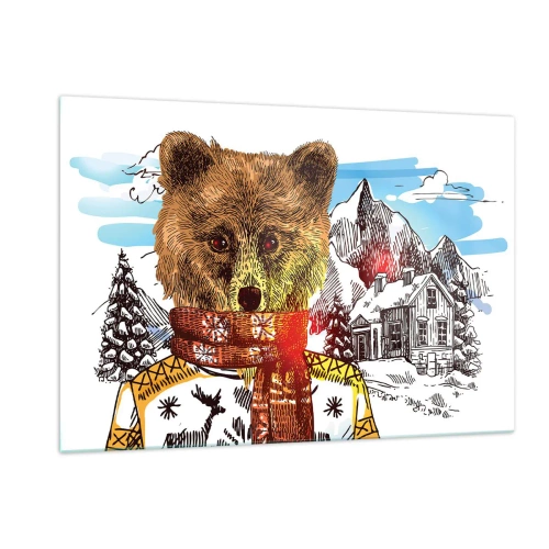 Obraz na skle - Chata medvídka - 120x80 cm