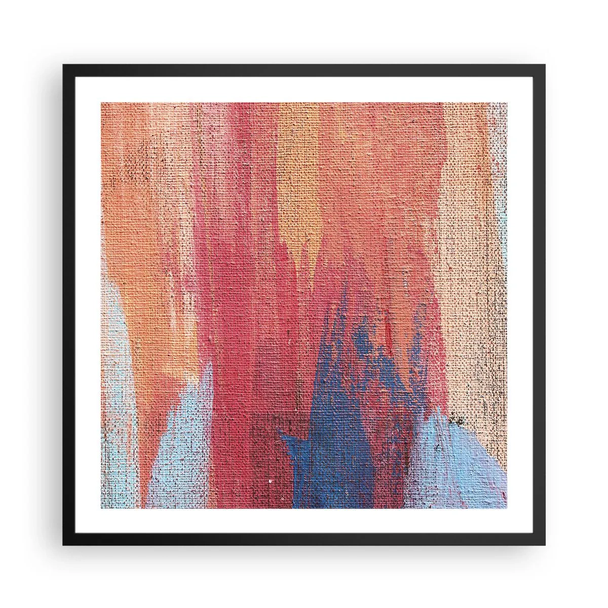 Plakát v černém rámu - Stékat duhou - 60x60 cm