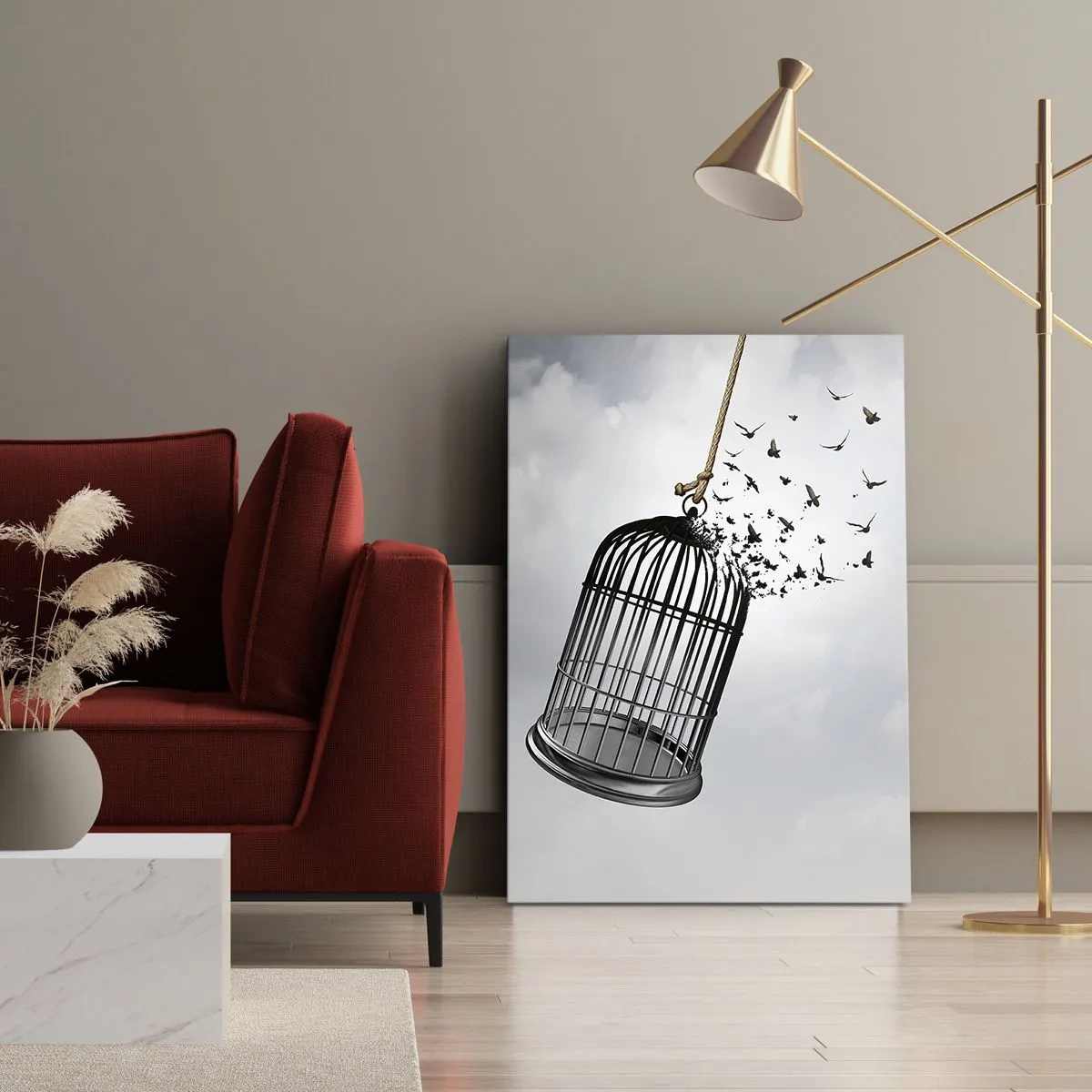 Obraz na plátně - Víra… naděje… svoboda! - 50x70 cm